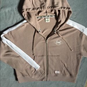 Vs Pink  hooded crop sweatshirt